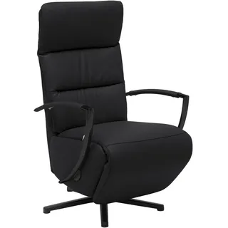 Cantus Relaxsessel , Schwarz , Leder , Echtleder , Color-Finish-Leder , 64x112x80 cm , Fußauswahl, Lederauswahl, Stoffauswahl, Relaxfunktion , Wohnzimmer, Sessel, Ledersessel