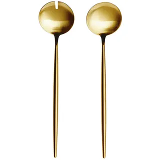 Butlers Salatbesteck (2-teilig) Stiletto , Goldfarben , Metall , 3 cm , Besteck, Salatbesteck