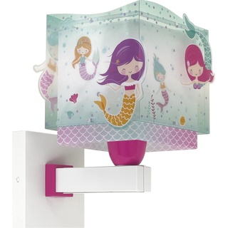 Dalber kinder Wandlampe, Kinderlampe Wandleuchte Mermaids Meerjungfrauen, kinder zimmer leuchte lampenschirm, Türkis