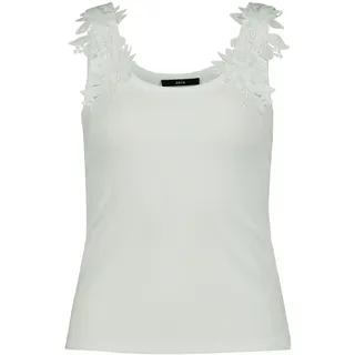 Tanktop ZERO "Basic-Top mit Rundhalsausschnitt", Damen, Gr. 40, weiß (brilliant weiß), Obermaterial: 5% Elasthan EL. 95% Baumwolle CO., Tops Tanktop