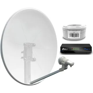 SAT Anlage NEU Komplettset  1 Teilnehmer  sofort einsatz Receiver Spiegel Kabel