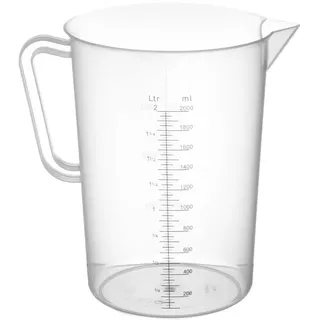 HENDI Messbecher, mit Skalierung, Bruchsicher, 2L, Polypropylen, ø140x(h)215mm (Packung mit 10)