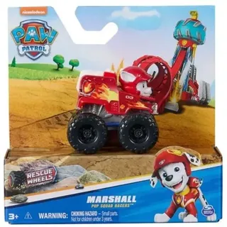 Paw Patrol: Pup Squad Rennfahrer Auto, 1:64 - Marshall