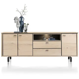 Henders & Hazel Livada Sideboard mit LED Wildeiche Furnier/Metallgestell