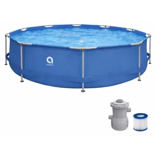 Avenli 17799 Aufstellpool mit Rahmen und Zubehör 366 x 76 cm - Blau