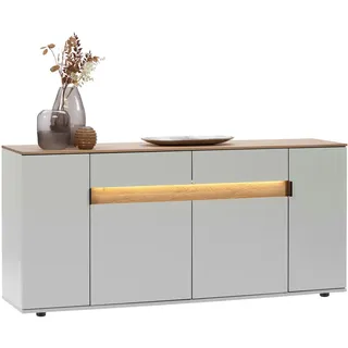 Dieter Knoll SIDEBOARD Eichefarben, Hellgrau - 180.6x82x42 cm