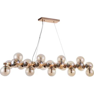 Maytoni Dallas Design Esstischleuchte 25x G9 Gold Bernstein, Amber Glas - Gold