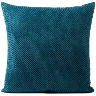 Gözze - Kissen Sven, Dekokissen in genoppter Optik, Weiches Sofakissen mit Füllung, 100% Polyester, 60 x 60 cm - Petrol