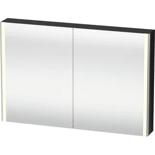 Duravit XSquare Spiegelschrank mit LED- Beleuchtung, 1200x800x155mm, XS7114040400000, Farbe: Schwarz Hochglanz Lack