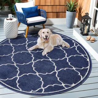 Sanat Berlin Outdoor-Teppich Ø 150 cm blau
