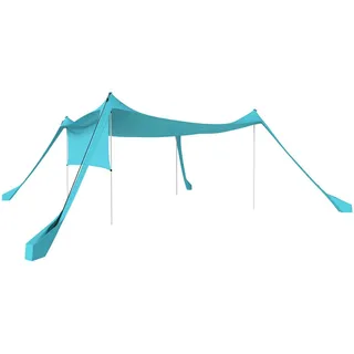 Outsunny Gartenzelt Himmelblau, Polyammoniak, Stahl , Metall , 300x300 cm , Sonnenschutz, Sonnenschirme