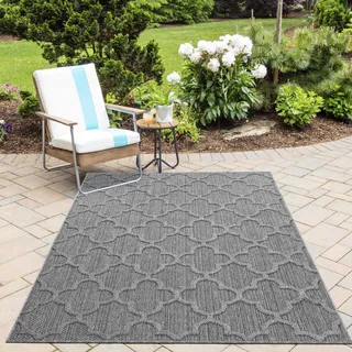 Patara Ottoman teppich indoor/outdoor rechteckig 240x340cm grau - Grau