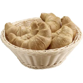 APS 40135 Korb "ECONOMIC", Brotkorb, Obstkorb, Ø 25,5 cm, Höhe 8,5 cm, Polypropylen, beige