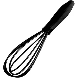 Mini-Silikon-Schneebesen, 17 cm, Schwarz, Hand-Eiermixer für Kochen, Backen, Mischen, Rühren