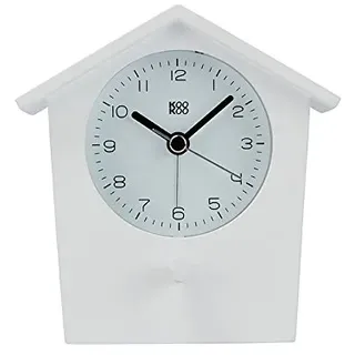 KOOKOO EarlyBird Weiß, Wecker mit Vogelmelodie (Originalaufnahme) oder Dreiklangton