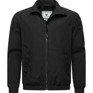 Ragwear Outdoorjacke "Outdoorjacke Holdeon" ohne Kapuze Stylische Herren Übergangsjacke aus Ripstop-Material, schwarz