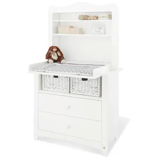 Pinolino Wickelkommode , Weiß , Kunststoff , 2 Fächer , 2 Schublade(n) Schubladen , 103x180x57-77 cm , Babymöbel & Kindermöbel, Babyzimmer, Wickelkommoden & Zubehör, Wickelkommoden