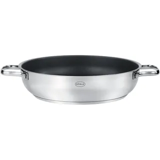 Servierpfanne RÖSLE "PUREELEMENTS Ø 28 cm Keramik ProCeraPlus", silberfarben, B:29,5cm H:8cm L:37,4cm Ø:28cm, Pfannen, Servierpfanne