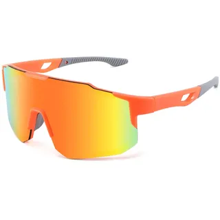 FEISEDY Sport Sonnenbrille Herren Damen Fahrradbrille Radbrille Verspiegelt Sportbrille für MTB Rennrad Radfahren Biking Laufen Enduro mit UV400 Schutz B2388