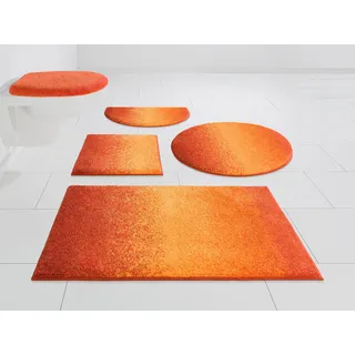 Badematte GRUND "Mistral" Gr. 1, orange, H:20mm, Kunstfaser, Badematten, Badematte, meliertes Design, Ombré-Look, auch als 3 teiliges Set, Made in Europe, Topseller
