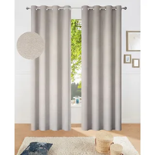 my home Verdunkelungsvorhang »Fleuriss« Ösen 1 Stk. tlg. Wohnzimmer, Schlafzimmer, Arbeitszimmer, Kinderzimmer, modern, grau