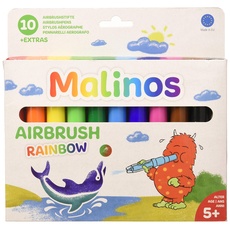 Bild von 300914 Airbrush Rainbow, Pustestifte, Regenbogen bunt, 10 Stück, 10 Farben (1er Pack)