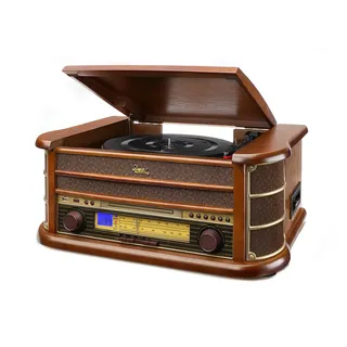 Dual NR 4 Nostalgie Musikanlage mit Plattenspieler