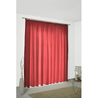 Vorhang WIRTH "Felsted" Gr. 1, rot, B:132cm H:150cm, Jacquard, Polyester, Gardinen, Vorhang