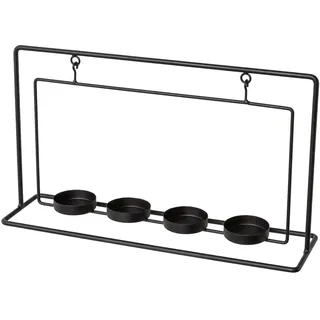 Creativ deco Teelichthalter Weihnachtsdeko Metall Schwarz