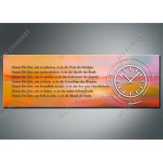 3818 Dixtime Designer Wanduhr, Wanduhren, Bürouhr, Wohnraumuhr - Orange