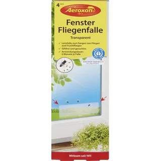 AEROXON Fenster-Fliegenfallen Insektenfänger 4 St.