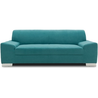 DOMO. collection Sofa Alisson, 3er Couch, 3-Sitzer, 3er Garnitur, Polstergarnitur 199 x 83 x 75 cm (BxTxH), in türkis