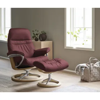 Stressless Stressless® Fußhocker »Sunrise« mit Signature Base, Gestell Eiche, rot