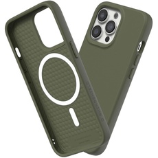 RhinoShield Case kompatibel mit [iPhone 13 Pro Max] | SolidSuit - MagSafe-kompatibel -Stoßdämpfende & schlanke Schutzhülle mit Premium Finish - 3.5 Meter Fallschutz - Algengrün