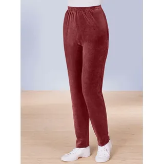 Nickihose CLASSIC BASICS, Damen, Gr. 44/46, Normalgrößen, rot (bordeaux), 80% Baumwolle, 20% Polyester, unifarben, lang, Hosen Nickihose
