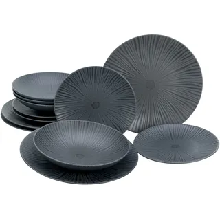 CreaTable Vesuvio Tafelservice 12-tlg. schwarz