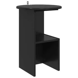 vidaXL Beistelltisch Schwarz Eichen-Optik Ø 39,5 x 55 cm Holzwerkstoff - Schwarz