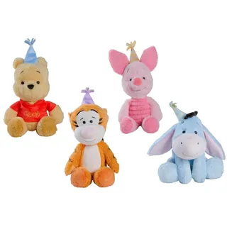 Simba Toys 6315870768 Plüschtier Winnie Puuh, 25 cm, Sortiert, 4 Modelle, zufällige Auswahl, Modell wählbar, weiche Töne, ab 0 Monaten