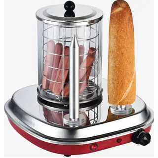 Guzzanti GZ 460, Hot Dog-Dämpfer, Edelstahl, Rot, Edelstahl, 420 W, 335 mm, 297 mm - Rot, Silber