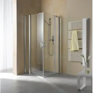 Kermi Eckeinstieg DIGA EPL 08320 - Halbteil links, DIEPL08320VAK, Farbe: Silber Hochglanz Echtglas klar