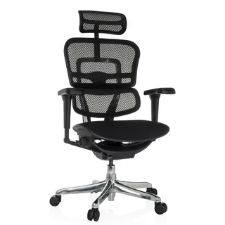 HJH Office Ergohuman Netzstoff Schwarz