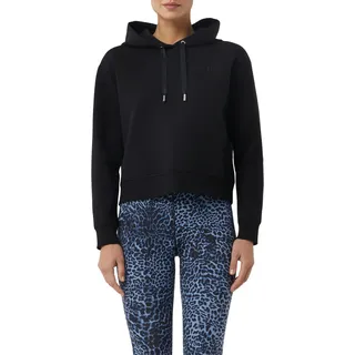 comma casual identity Kapuzensweatshirt, cropped, casual, mit Kapuze, Baumwollmischung, schwarz