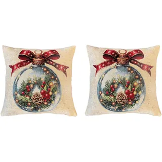 HOME WOHNIDEEN Dekokissen CHRISTMAS BALL 45 x 45 cm Bunt