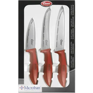 Clauss Messerset 3-tlg. Grau/Bunt