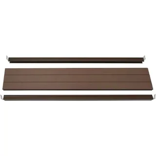MCW Abschluss-Set für WPC-Sichtschutz Savoie Abschlussprofil Windschutz WPC-Pfosten 90cm Braun