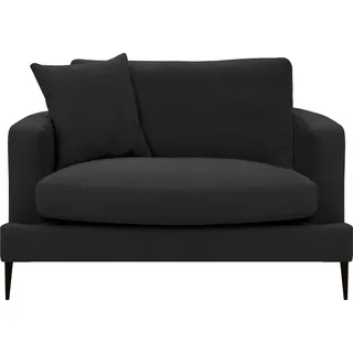 LEONIQUE Sessel »Cozy Loungesessel«, mit Metallbeinen und Zierkissen schwarz