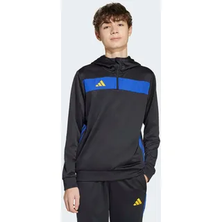 adidas Performance Kapuzensweatshirt "TIRO 25 ESSENTIALS KIDS SWEAT HOODIE", schwarz, semi lucid blau, crew gelb