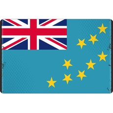 Blechschild Wandschild 20x30 cm Tuvalu Fahne Flagge