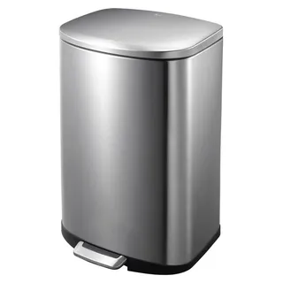 EKO - Della Treteimer 50 Liter - Stainless steel Plastic - Matt Edelstahl - Silber
