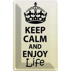 Blechschild 20x30 cm - Keep Calm and enjoy life
